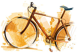 Retro tapeta Bicykel 29315 - samolepiaca